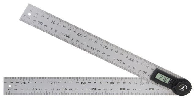 シンワ測定 Shinwa Sokutei デジタルプロトラクター ホールド機能付 30cm 62496