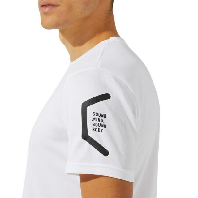 asics アシックス TEAM HEXAGON SS TOP RECYC ブリリアントホワイト XS 2031D729 100 | スポーツ メンズ XS ホワイト 白 服 衣類 衣料品 トレーニングウェア ウエア チームウェア トップス ドライ半袖シャツ 