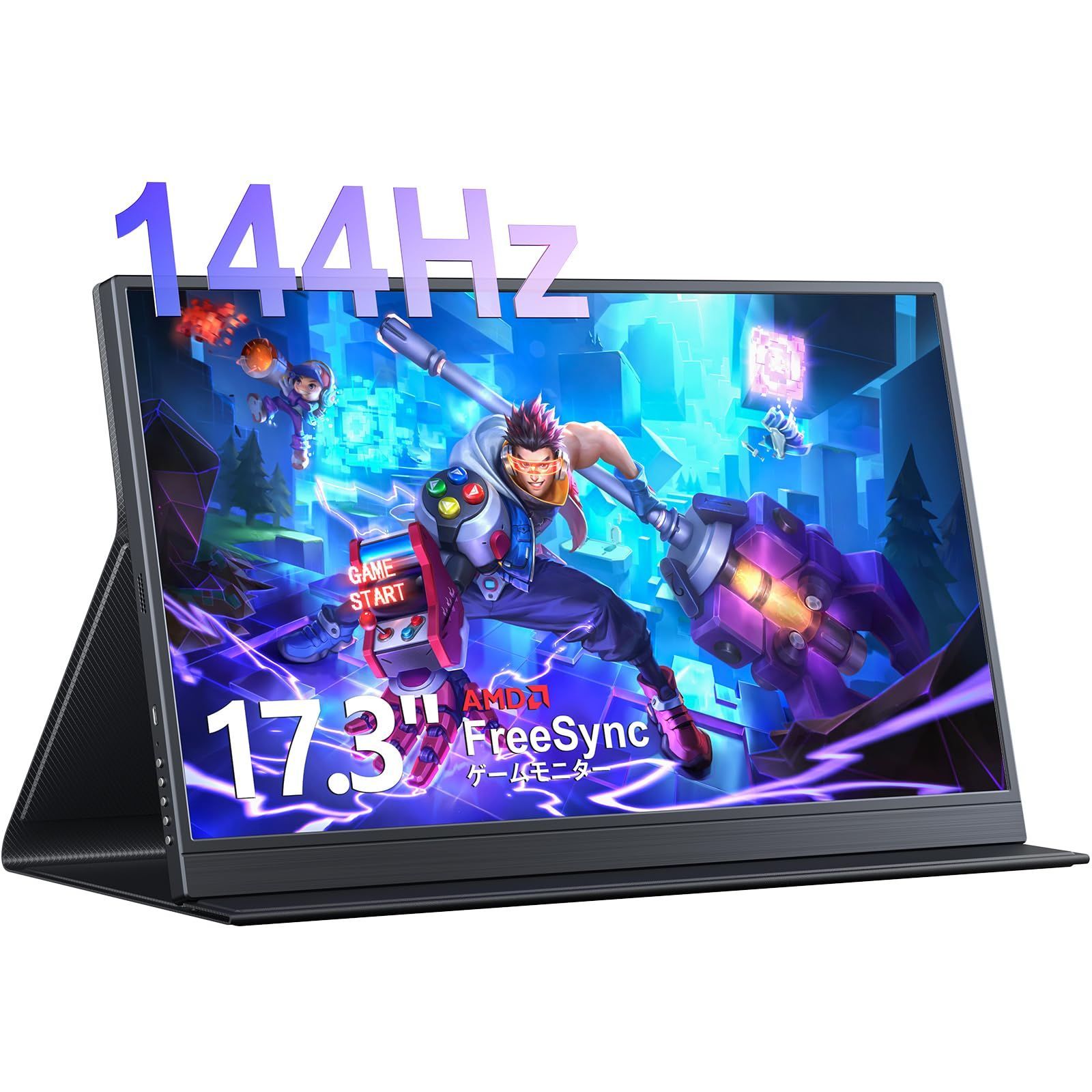 在庫セール ゲームモニター 144HZ ポータブルディスプレイ モバイルディスプレイ IPS液晶パネル 薄型 1920*1080 USB Type-C 17.3インチ 標準HDMI モバイルモニター PS4|XBOX|Switch|PC|Mac|スマホなど対