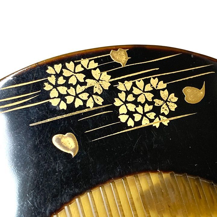 蒔絵 櫛 簪 螺鈿 べっ甲 鼈甲 花柄 髪飾り アンティーク - メルカリ