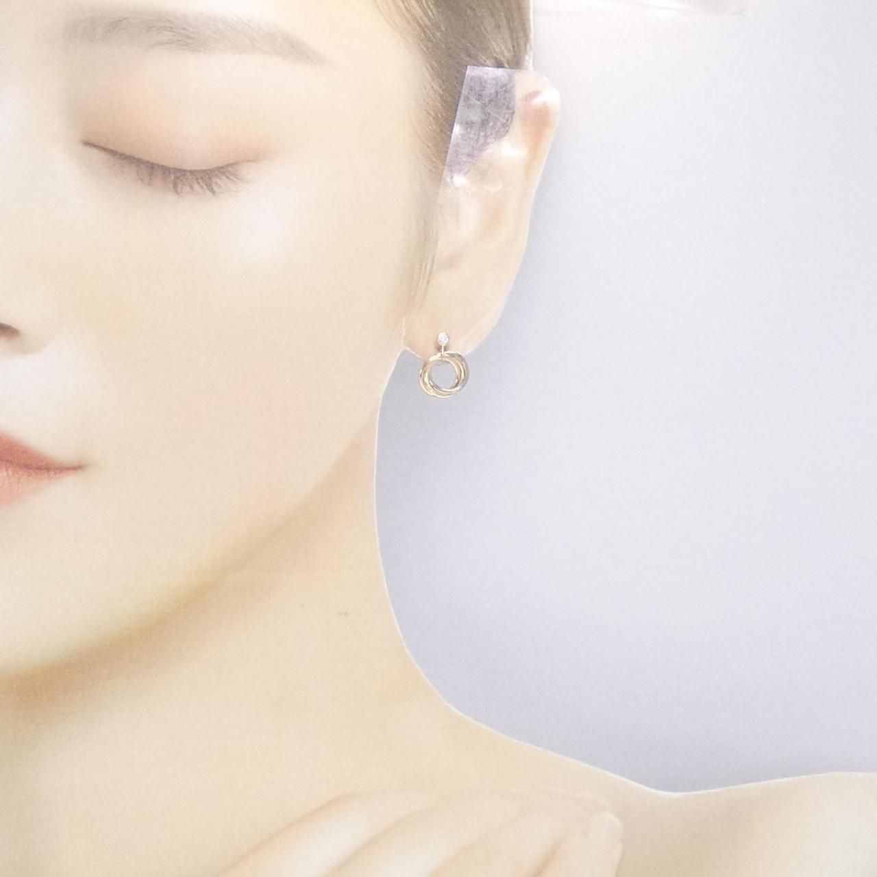 3種の美しさが輝く♡【Cartier】トリニティ イヤリング (Cartier