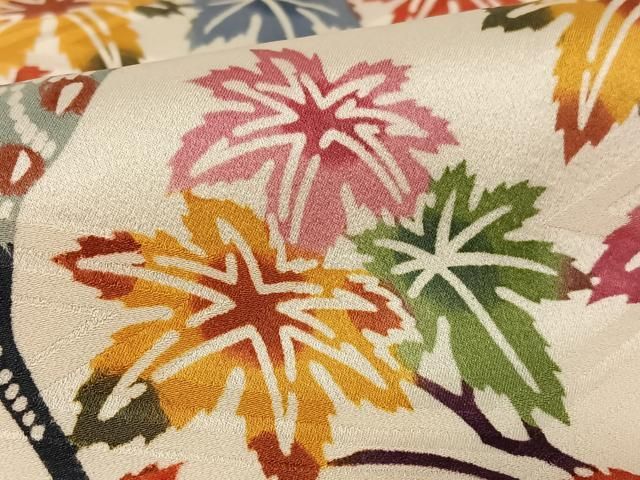 平和屋着物○豪華振袖 作家物 守太郎コレクション 駒刺繍 飛鶴草花文