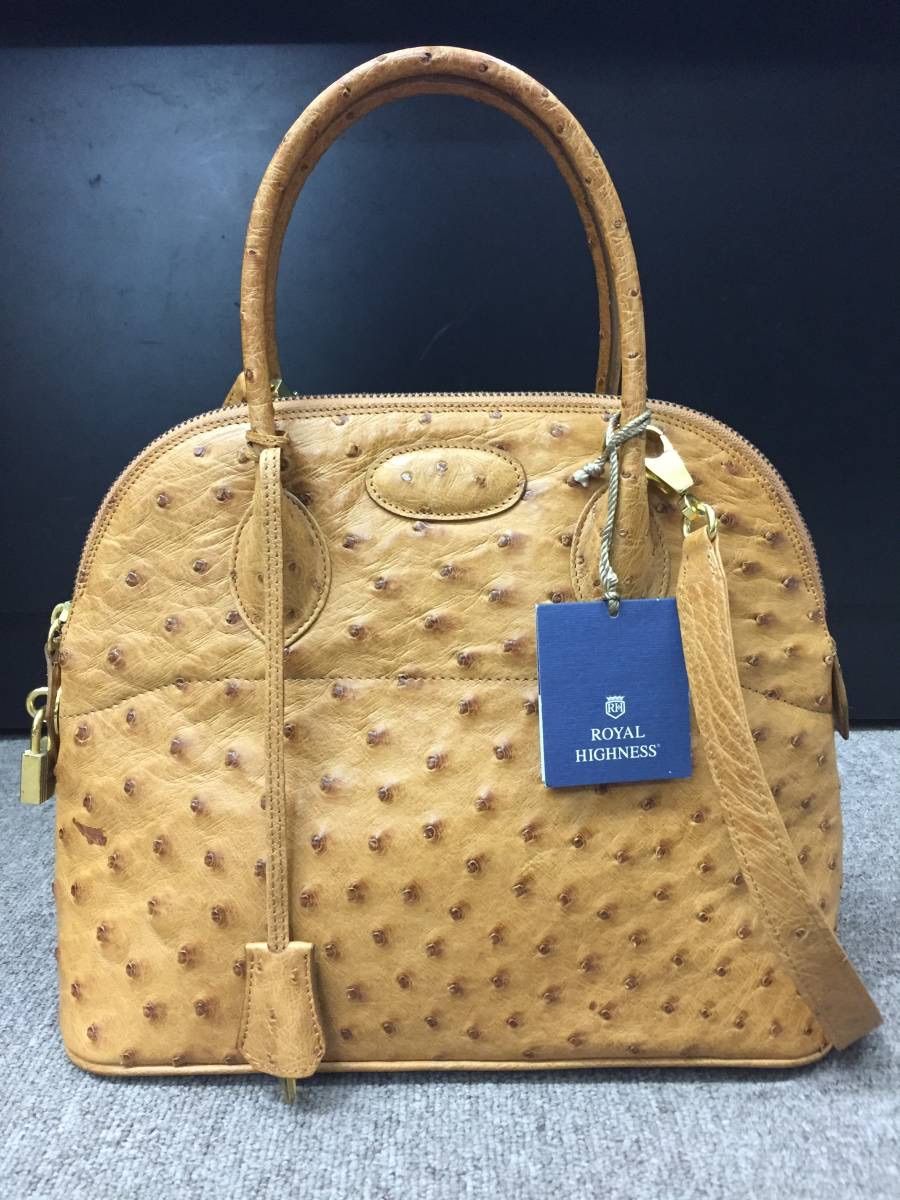 美品！格安！ROYAL HIGHNESS ロイヤル ハイネス オーストリッチ レザー 