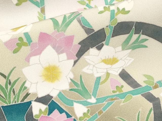 平和屋本店□極上 本加賀友禅作家 百貫華峰 訪問着 花鳥文 暈し染め