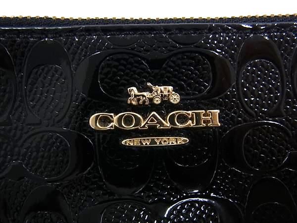 □極美品□ COACH コーチ F58034 パテントレザー マルチポーチ