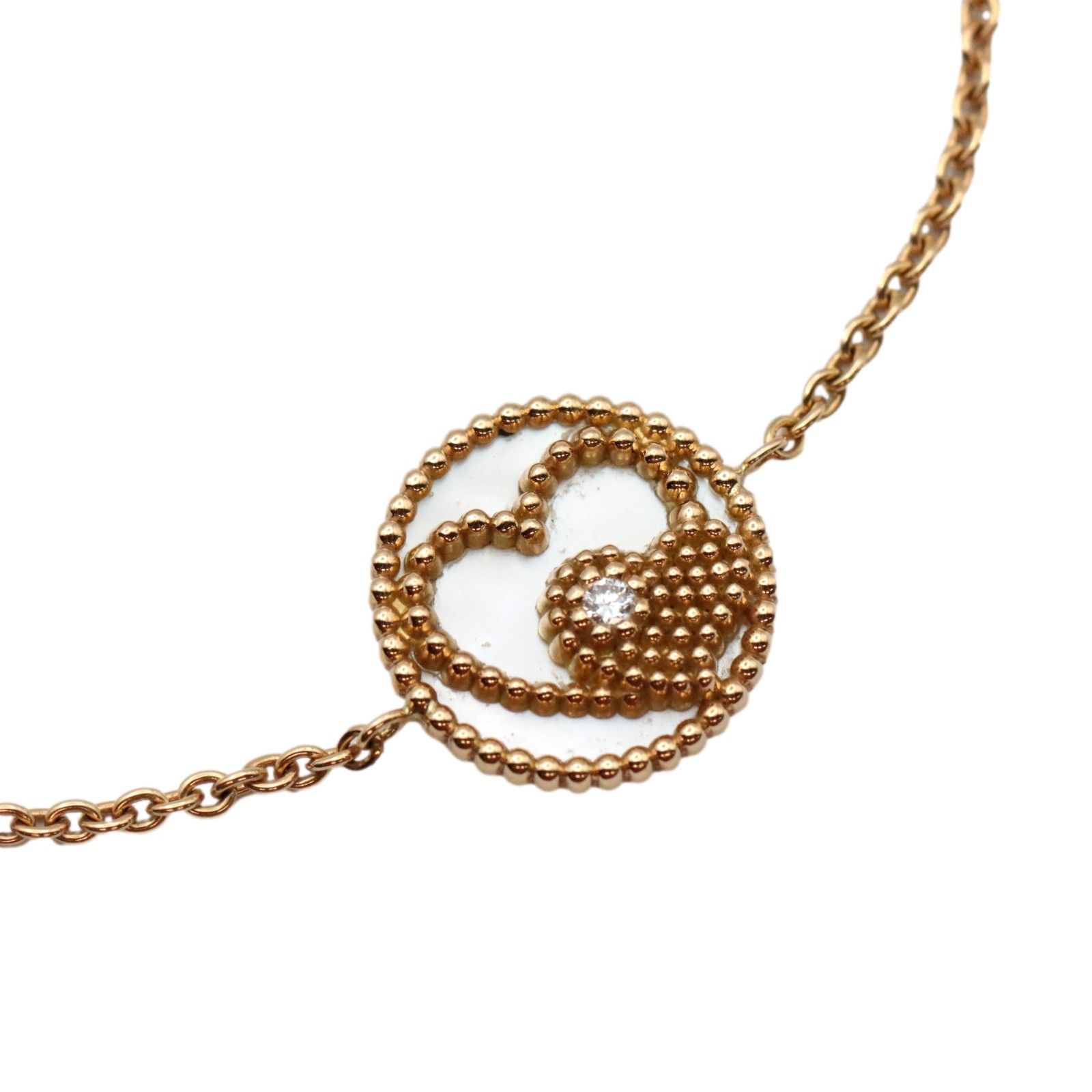 ^*^様 Dior ハートモチーフ ブレスレット 美品 ディオール ローズデヴァン ハート ブレスレット シェル