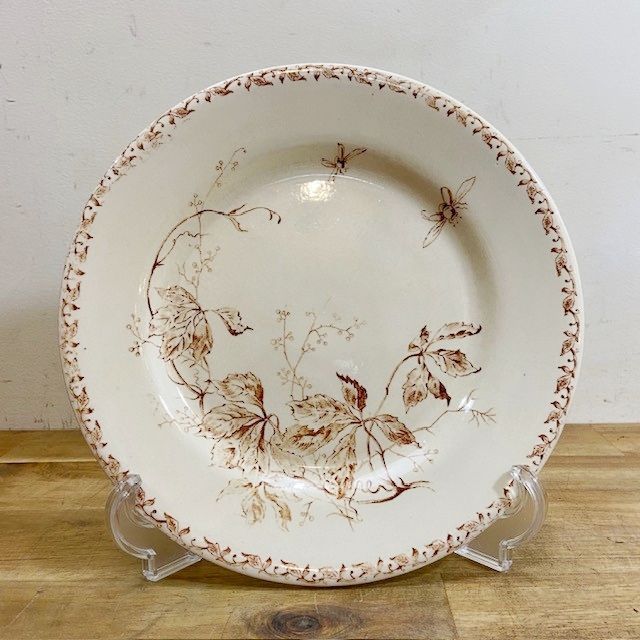 ジアン　アンティーク皿 GIEN ジアン皿 アンティークブルー フランス直輸入