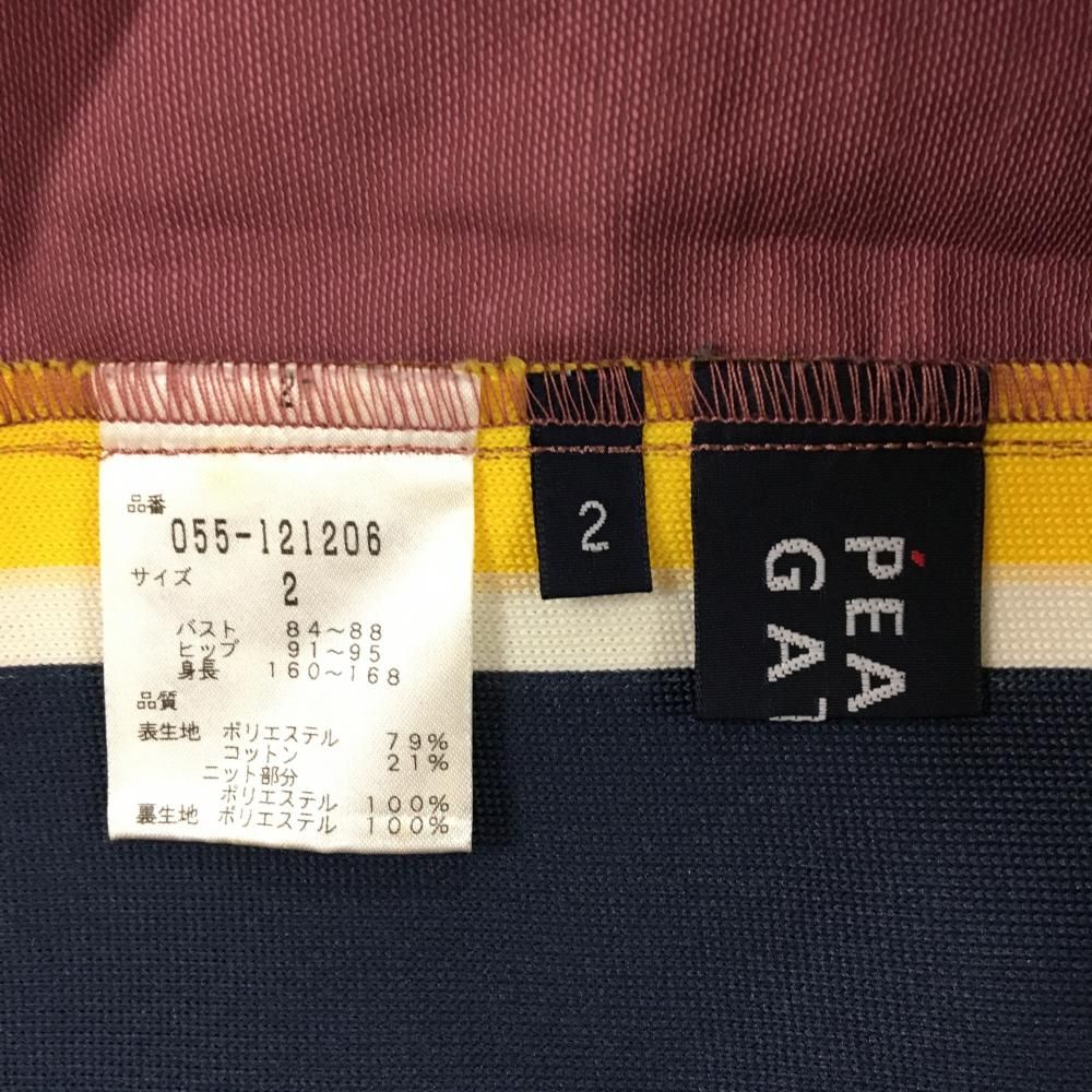 美品】パーリーゲイツ スニード ワインレッド 袖下ライン 裏地