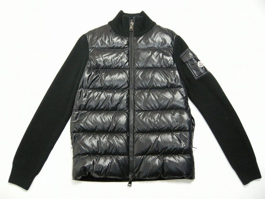 サイズXS-L□新品□モンクレール ニットダウンジャケット ブラック 