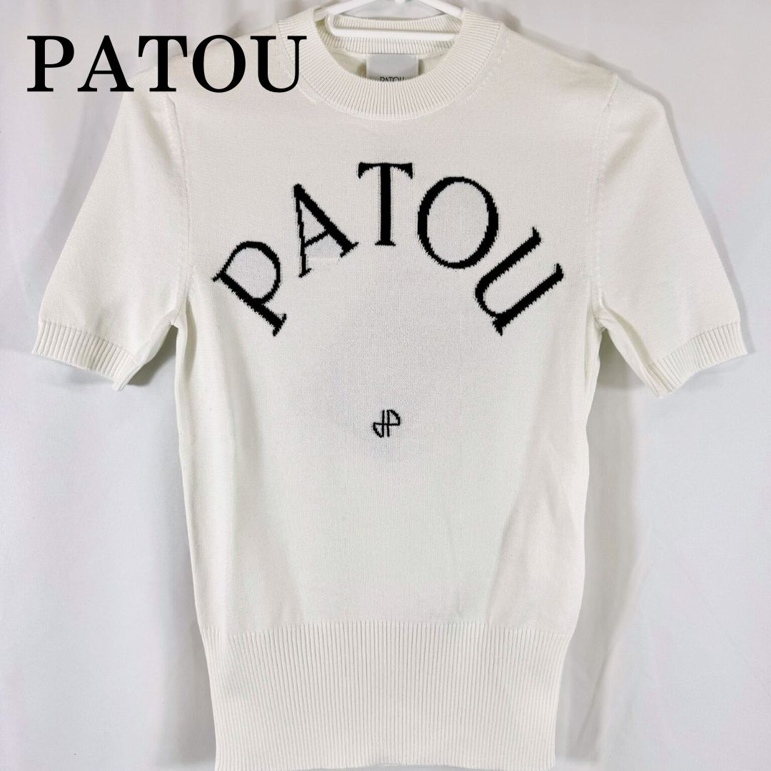 セール】新品・未使用 PATOU パトゥ エコフレンドリーコットンブレンドジャカードニットトップ KN0688045 JACQUARD SHORT  SLEEVES WHITE ホワイト - メルカリ