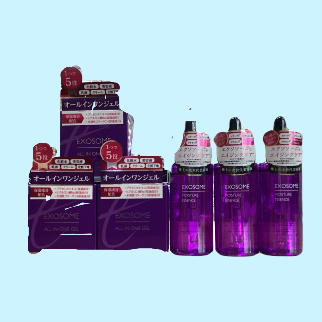 セットまとめ割引} エクソソーム美容液×3本＋ オールインワンジェル75g