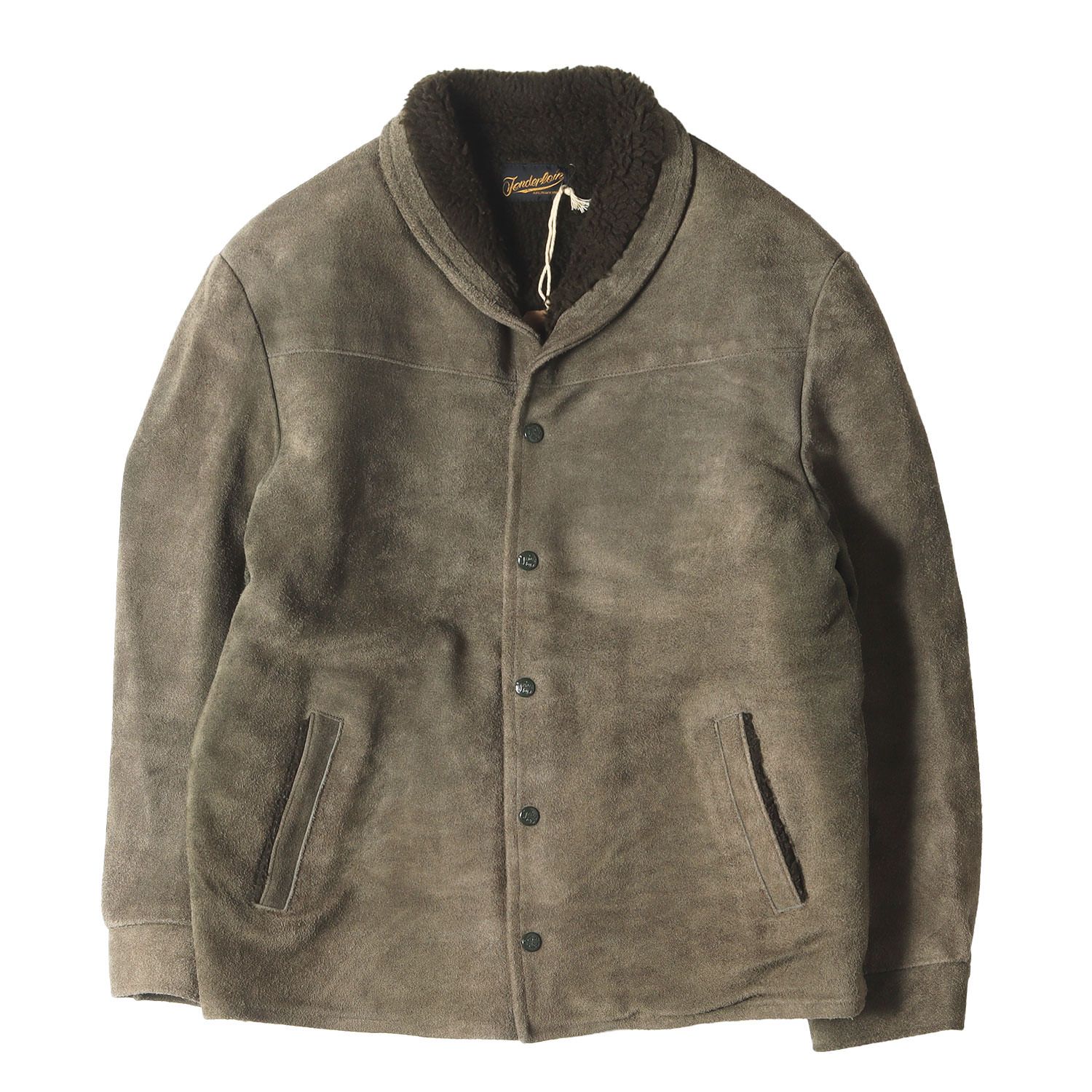 TENDERLOIN テンダーロイン ジャケット オリーブ サイズ S | サドルスウェード ショールカラー ボアジャケット T-SADDLE SUEDE JKT S | アウター ブルゾン 上着 メンズ