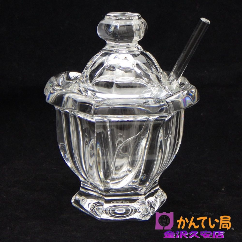 バカラ ミズーリ マスタード(ジャム)ポット スプーン付　箱あり 新品】バカラ ミズーリ マスタード ポット ジャムポット スプーン付き