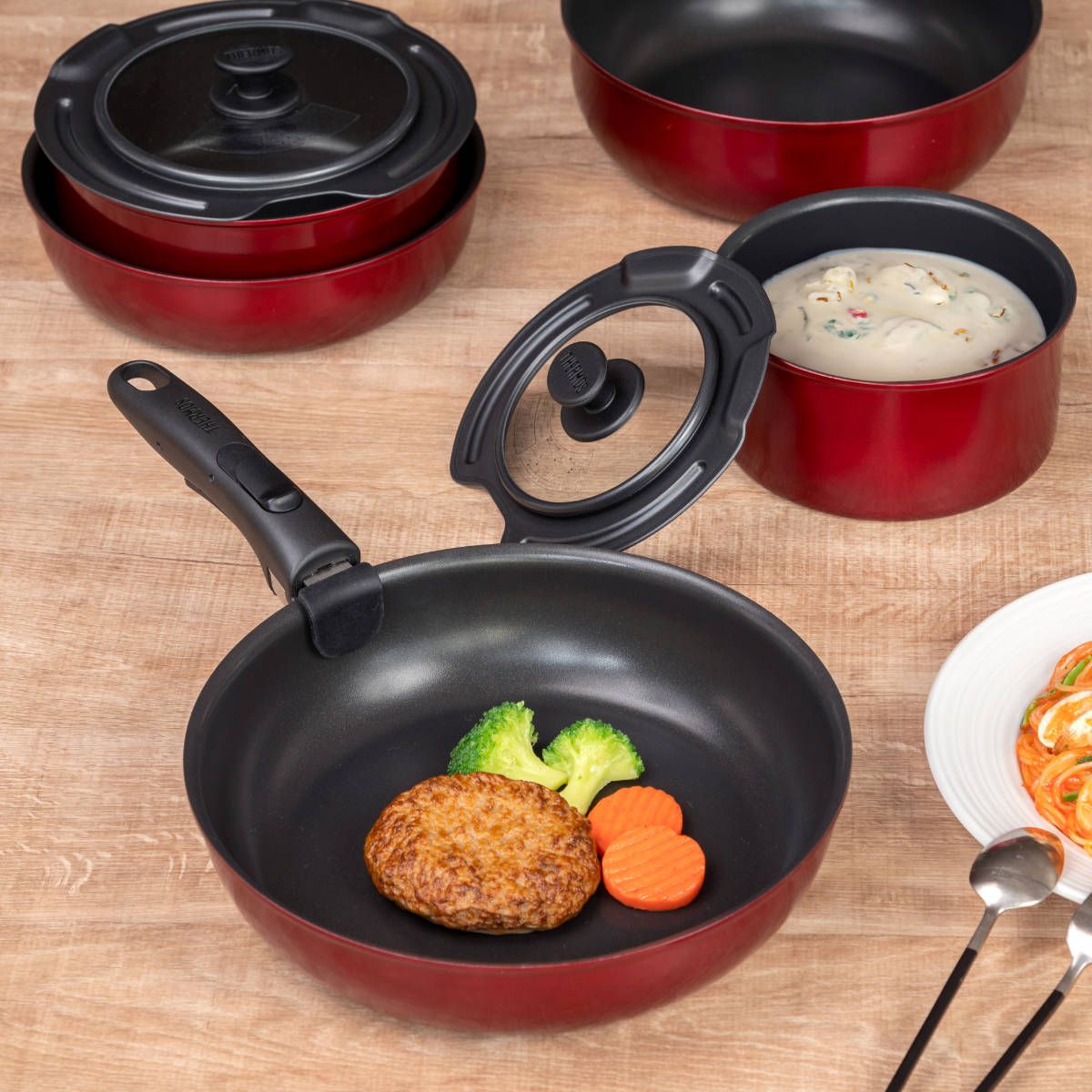 ☆未使用 サーモス デュラブルシリーズ フライパン8点セット KSD-8A