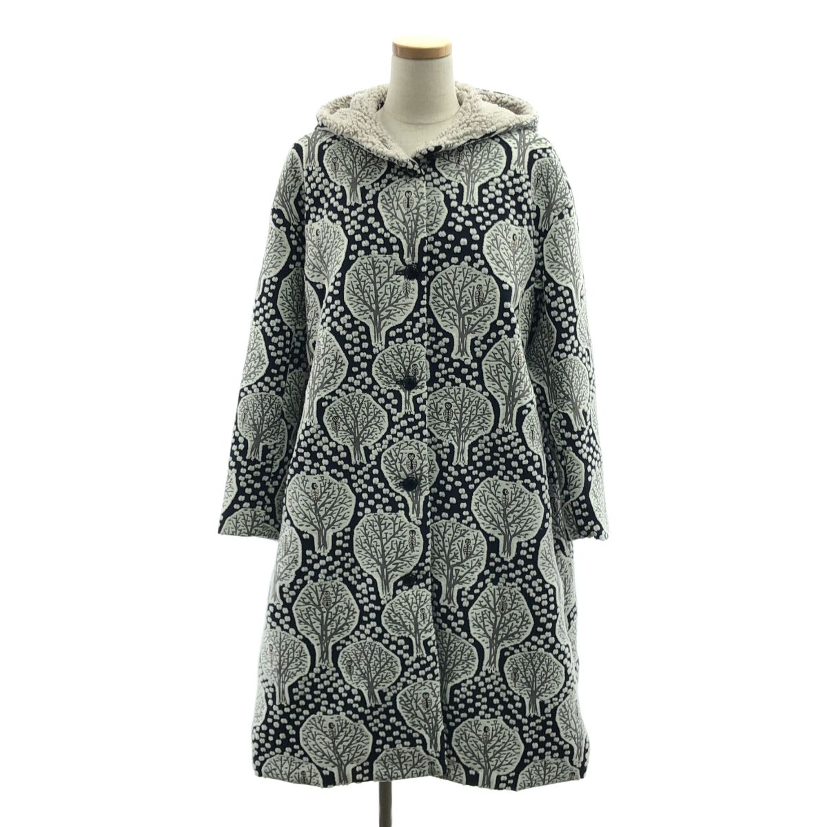 希少 PRADA 上質 ウール ジップ フード デザイン ロング コート 38 希少 PRADA 上質 ウール ジップ フード デザイン ロング コート 38