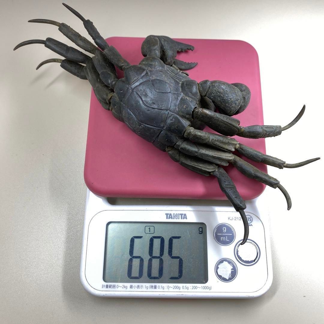 古銅 自在カニ置物