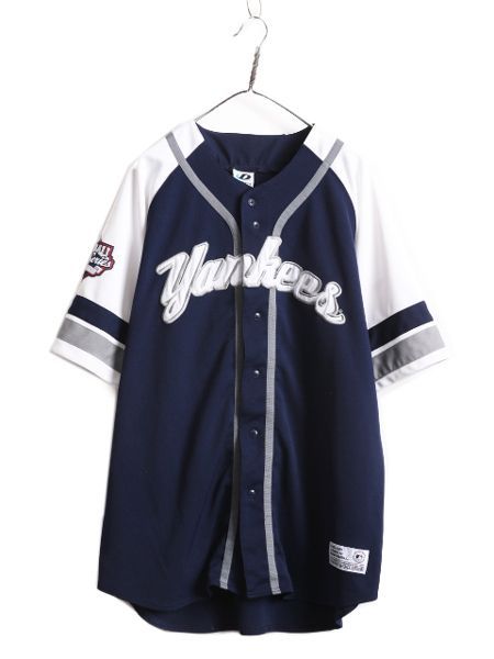 【お得なクーポン配布中!】 MLB オフィシャル ダイナスティ ヤンキース ベースボール シャツ メンズ XL ユニフォーム ゲームシャツ 半袖シャツ メジャーリーグ 重ね着