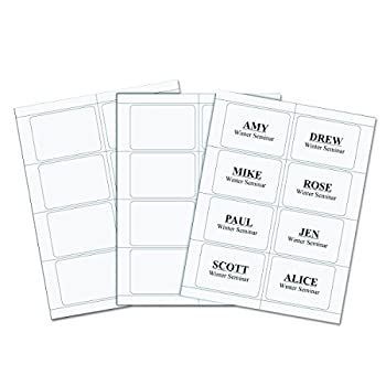 Self-Adhesive Inkjet/Laser Printer Name Badges 3-3/8 x 2-1/3 White 200/Box (並行輸入品)