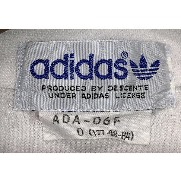 adidas ジャージ セットアップ トラック プリント 袖サイドライン トレフォイルロゴ ブランドロゴ ADA-06F デサント社 80s 80年代 スポーツ 古着 LLC-HASEGAWATOSO_COM