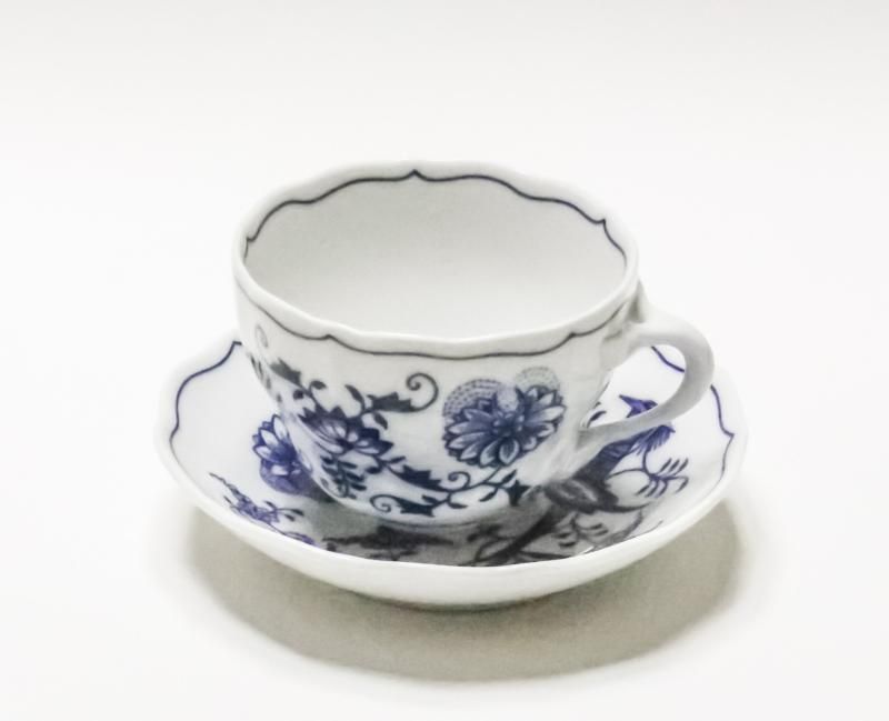 BOHEMIA BLUE ONION(ボヘミアブルーオニオン) カップ＆ソーサー1客 CBO12 BOHEMIA Blue Onion ボヘミア ブルーオニオン 招き猫 貯金箱