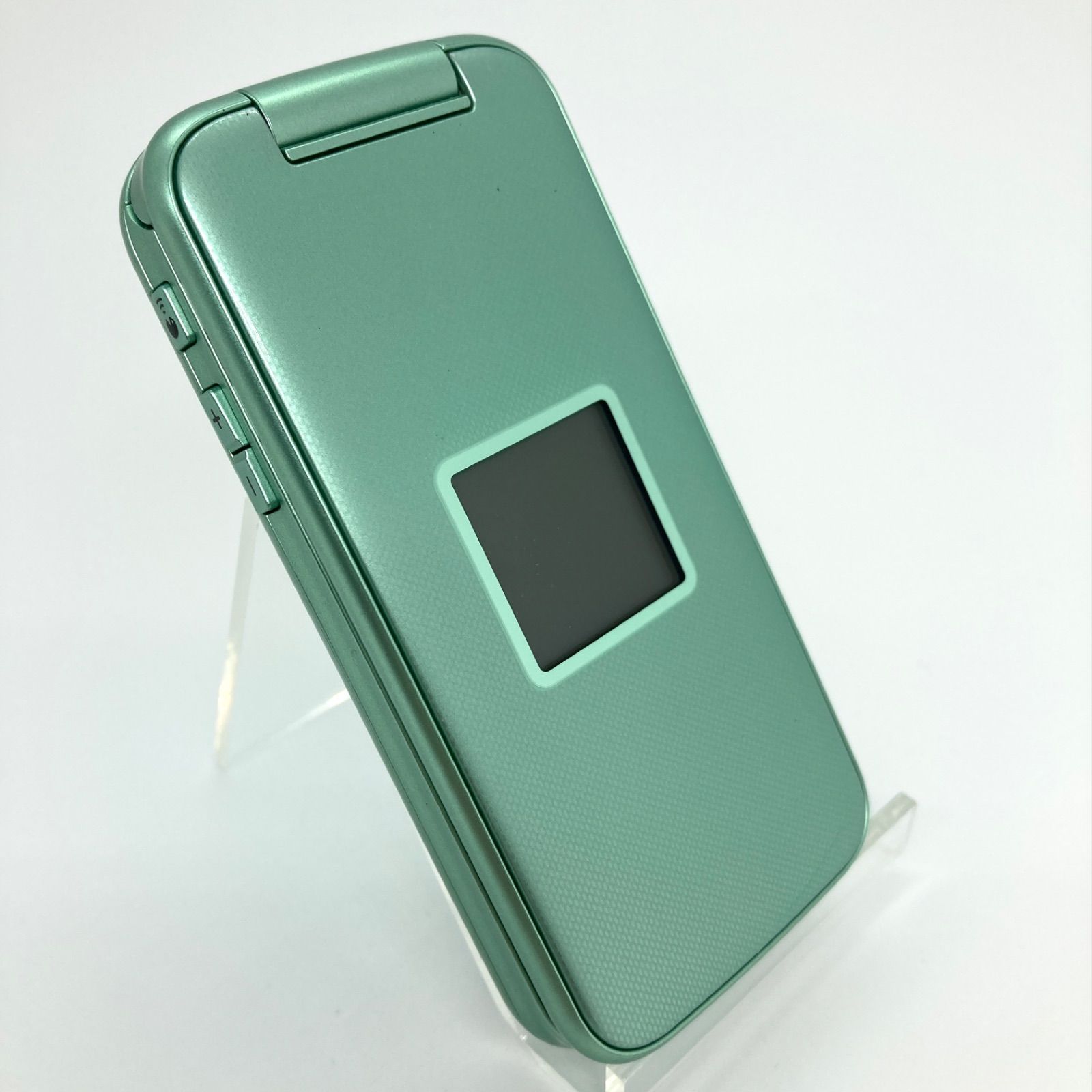 極美品 ドコモ らくらくホン F-02J ミントグリーン 4G対応 人気ガラホ
