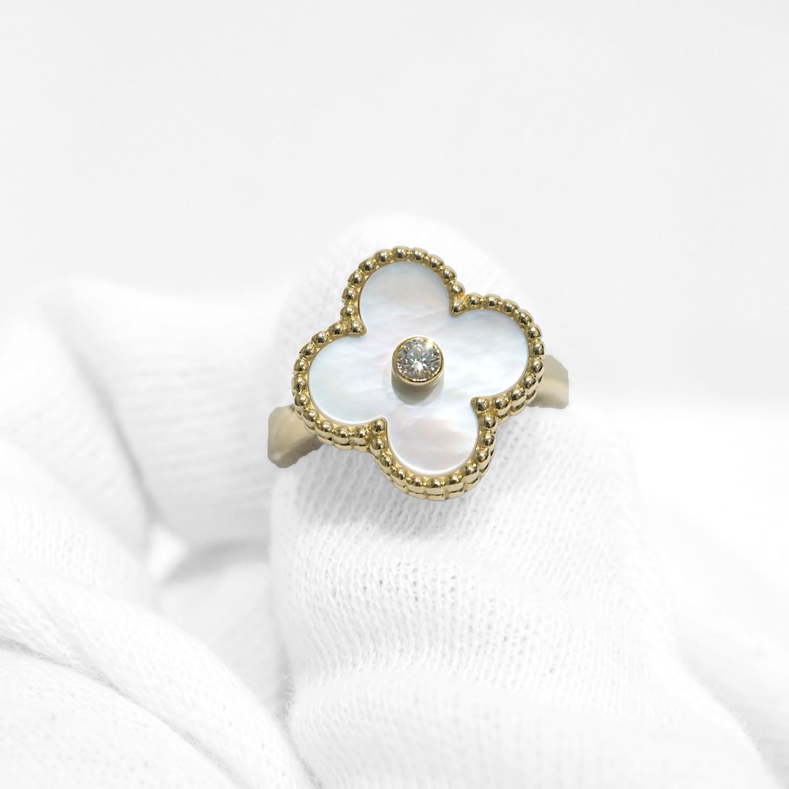 ヴァンクリーフ&アーペル　ヴィンテージアルハンブラリング #54指輪 ヴィンテージ アルハンブラ リング ヴァンクリーフ&アーペル