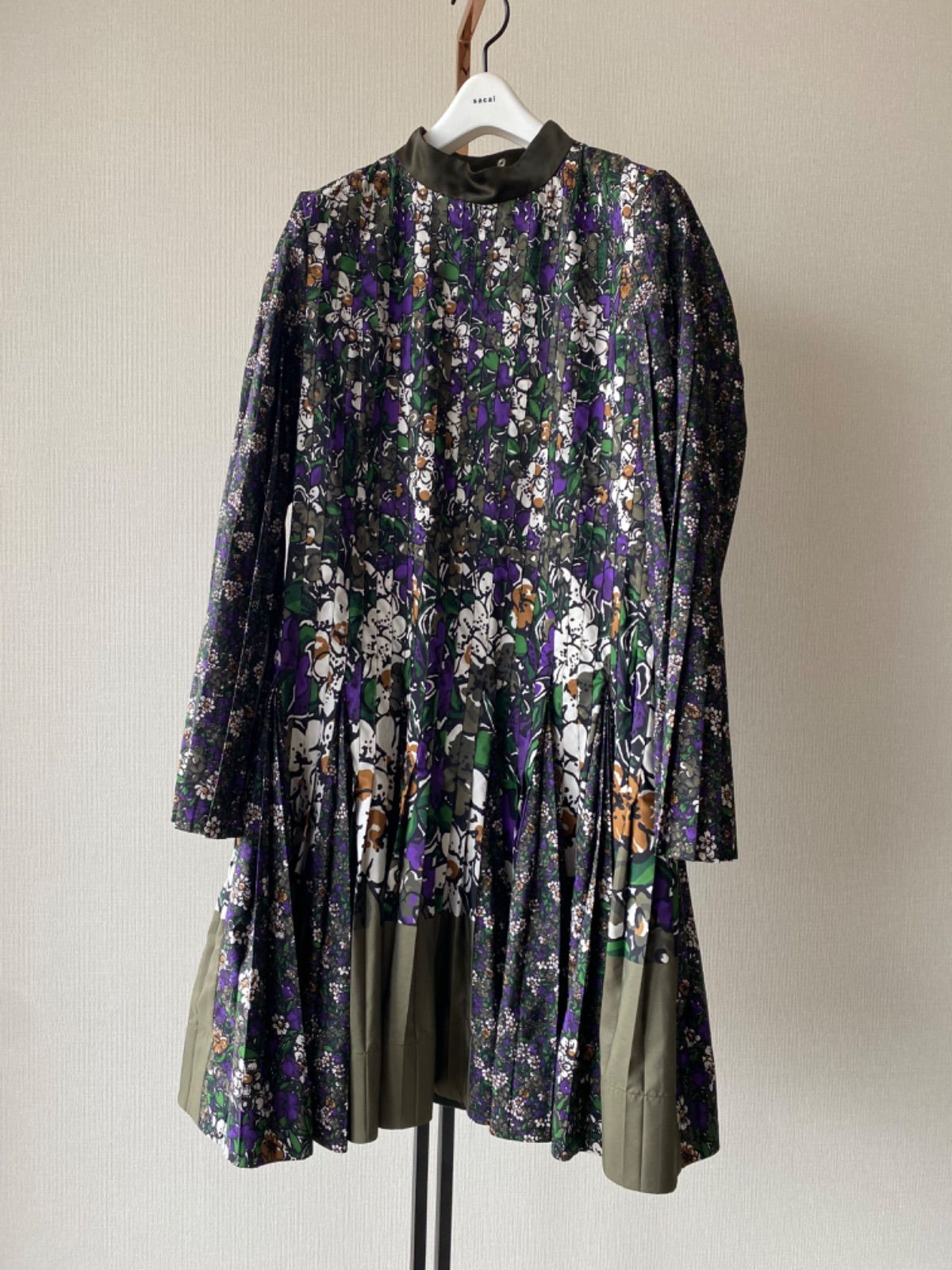 レア商品】サカイ/sacai ワンピース 花柄 グリーン サイズ1