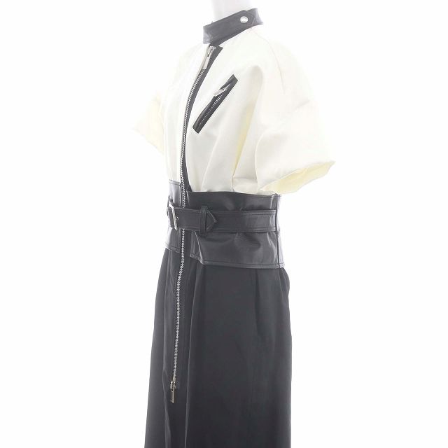 サカイ sacai レザーベルトドッキングワンピース サカイ sacai レザーベルトドッキングワンピース ロング マキシ丈 五分