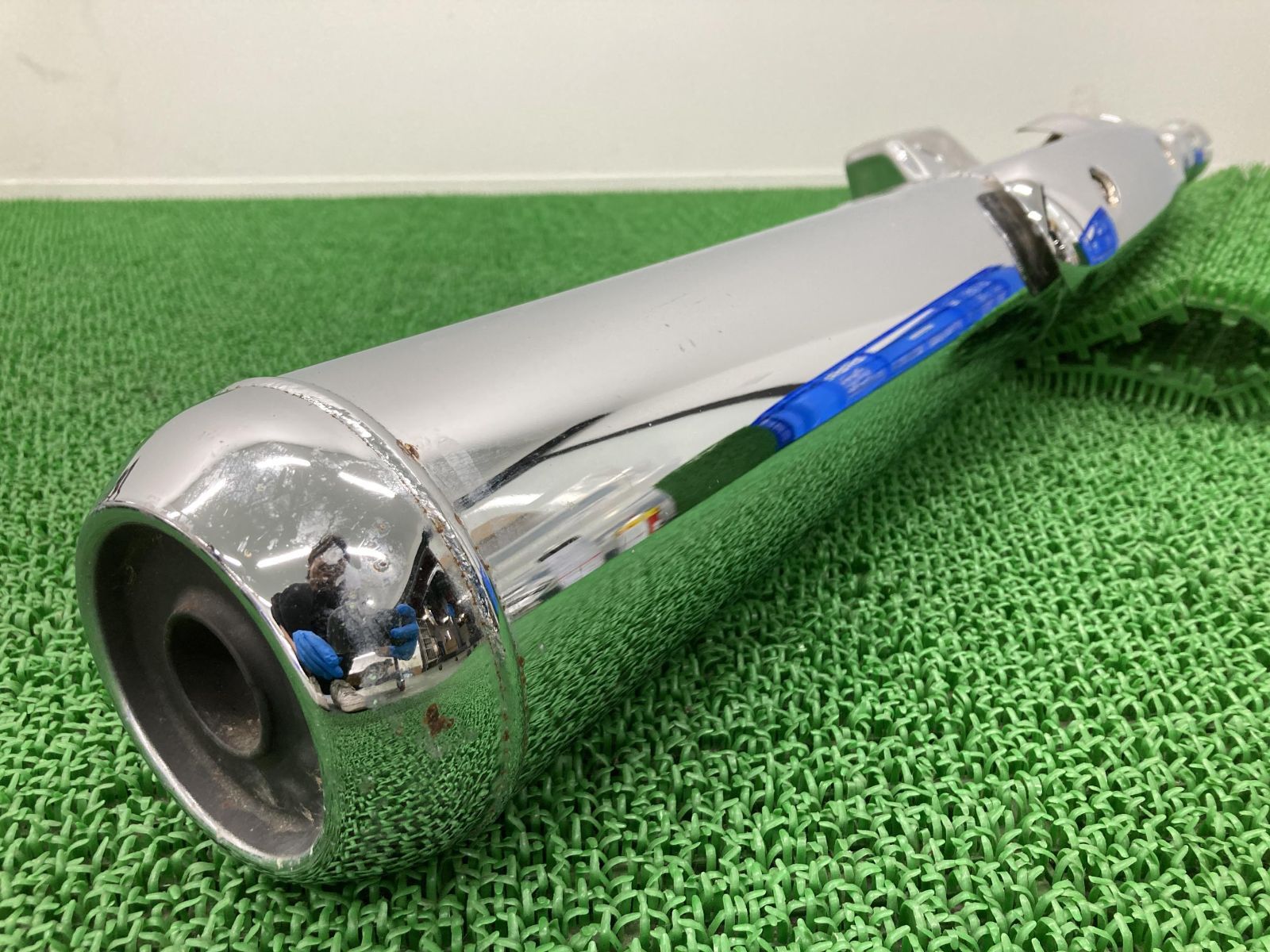 SR400 サイレンサーマフラー B9F ヤマハ 純正 中古 バイク 部品 RH16J