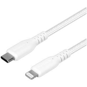 【新商品】 超タフ ケーブル USB Type-A to C やわらか & 断線に強い 3A 急速充電 データ転送 シリコンケーブルバンド付き  0.5m 1.0m 1.5m 2.0m 3.0m ブラック ホワイト ブルー パープル 3年保証 送料無料 ※お一人様1点限り 【新品・2営業日で発送】オウルテック C to Lケーブル やわらか超タフ 2m ホワイト(OWL-CBA4LC20-WH)
