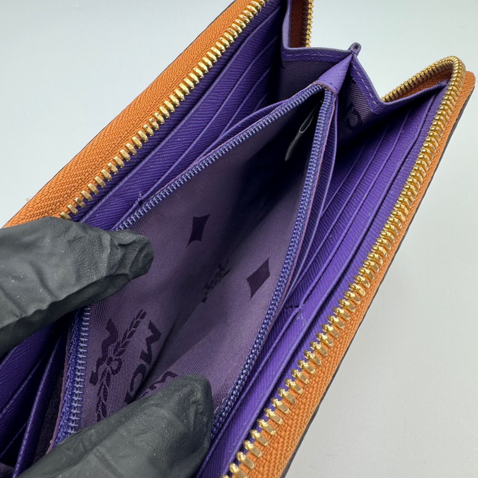 MCM ジップラウンドファスナー 長財布 ヴィセトス柄 ブラウン