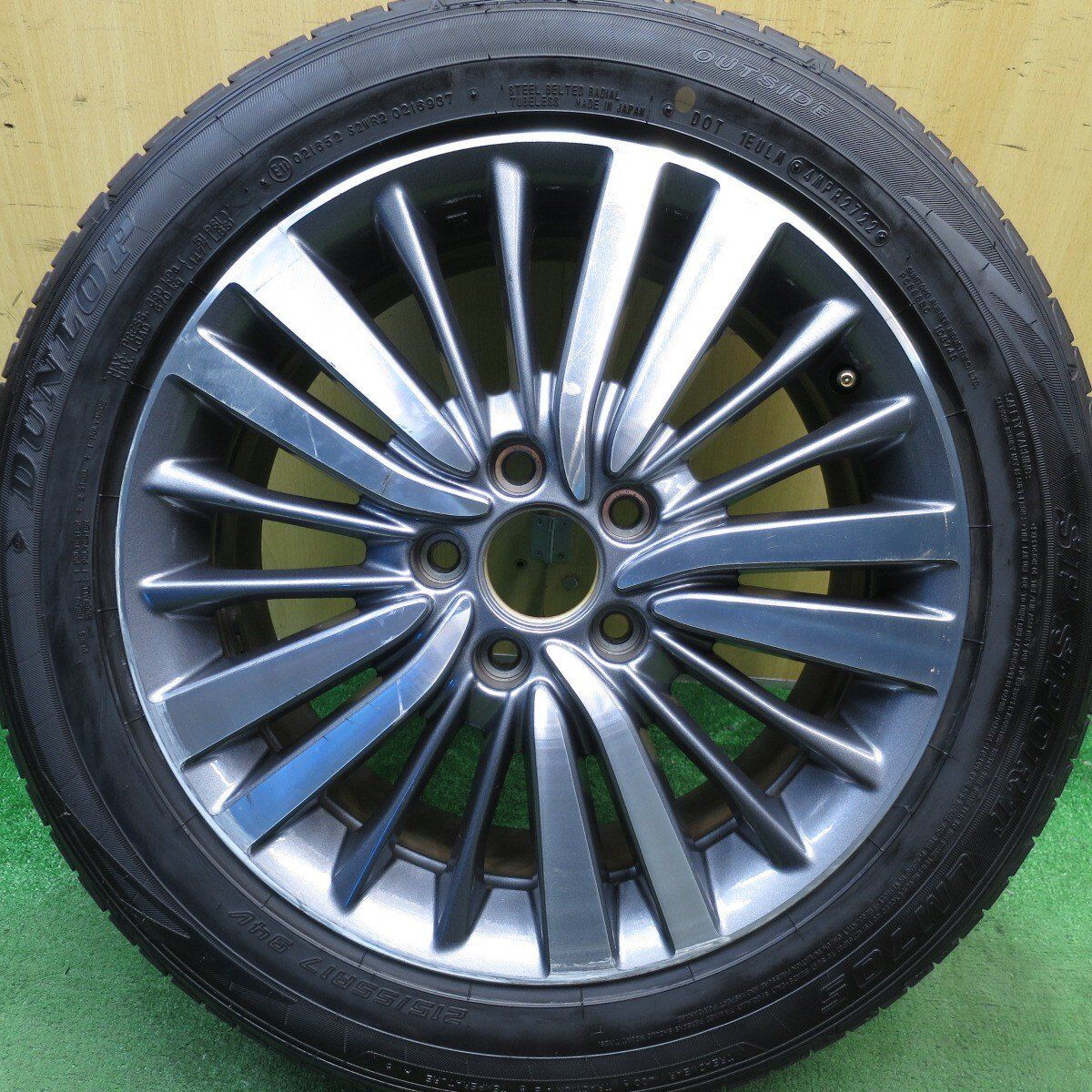 バリ溝 22年 9.5分 1本 ホンダ RC オデッセイ 純正 215|55R17 ダンロップ SPスポーツ LM705 17インチ PCD114.3|5H 5031004Hノ