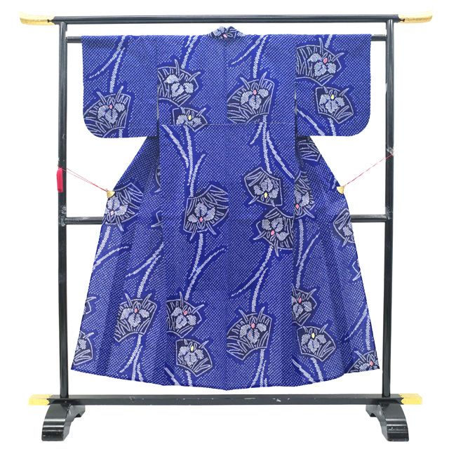 中古】 夏物 本場有松鳴海絞り 浴衣 リサイクル 有松 ゆかた 絞り 木綿