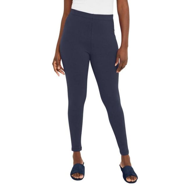 【送料無料】 ジェシカロンドン レディース カジュアルパンツ ボトムス Jessica London Women's Plus Size Everyday Stretch Cotton Legging Navy
