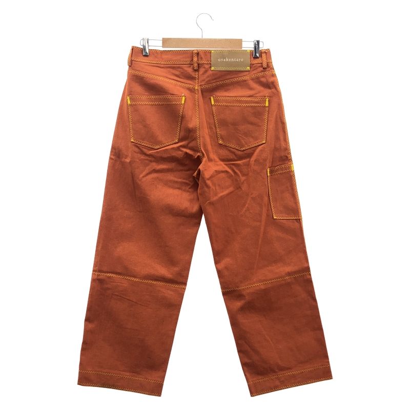 osakentaro ワークパンツ サイズF オレンジ ジグザグステッチ 91
