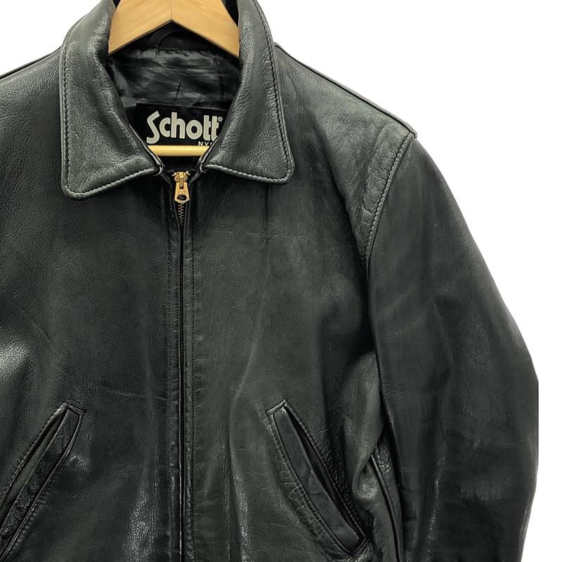 米国製 Schott 247w シングル レザー ライダースジャケット XS 黒