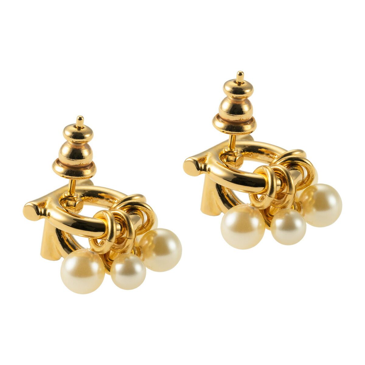 新品 フェラガモ FERRAGAMO ピアス 3D GRAPE EARRINGS オロ キアーロ/パール