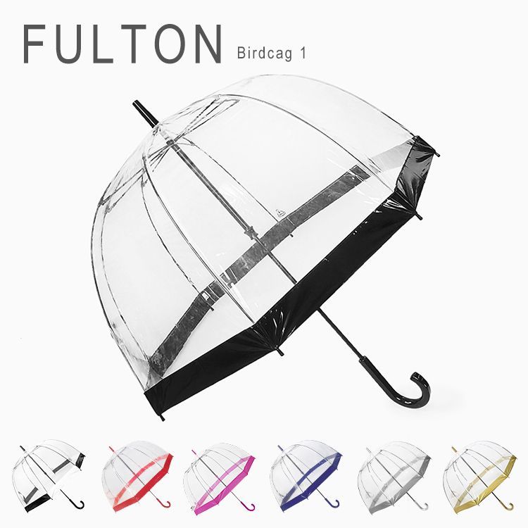 新品未使用 フルトン FULTON 傘 ビニール傘 レディース メンズ 男女兼用 雨傘 バードケージ 長傘 おしゃれ 英国王室御用達 エリザベス女王