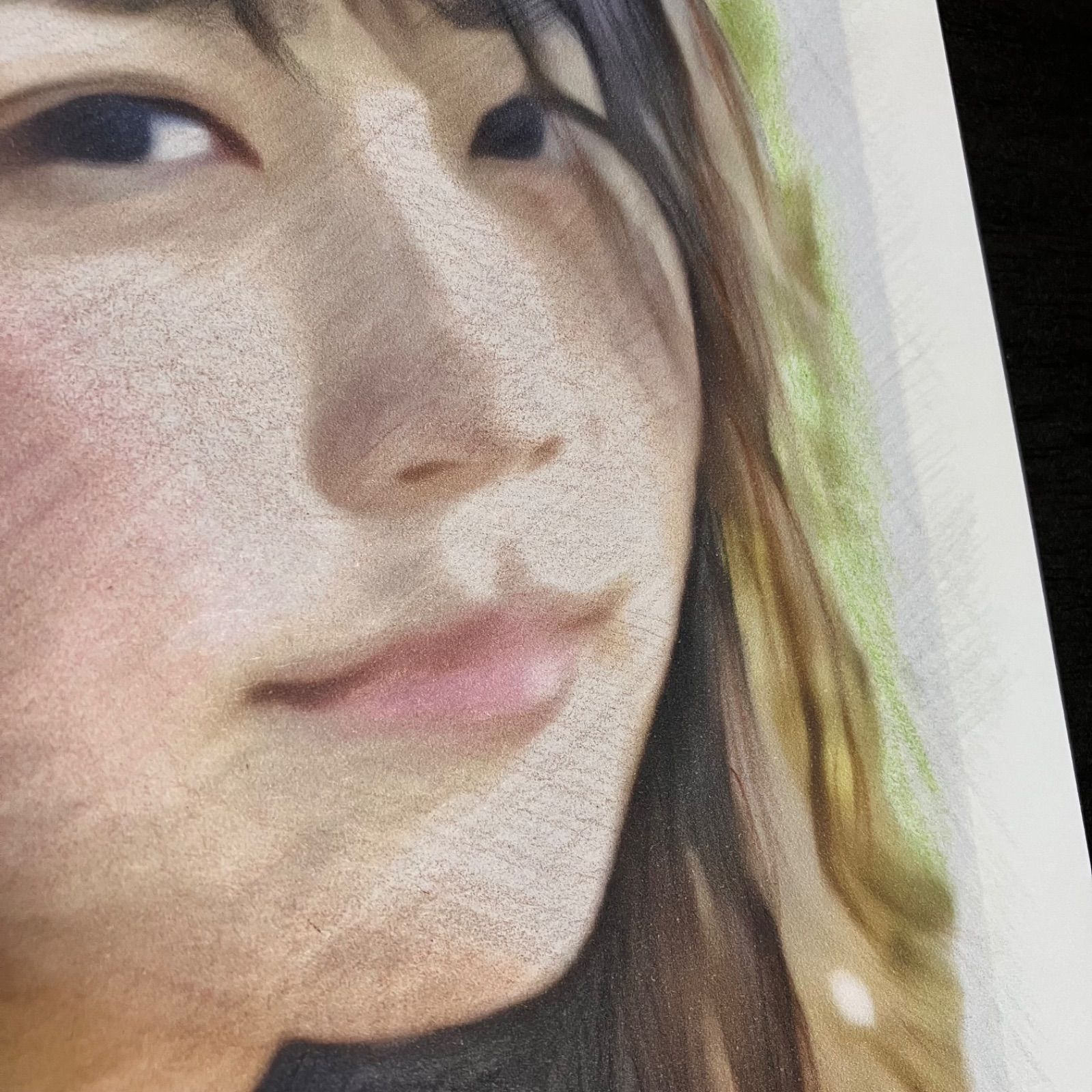 女優画20 額装品 額縁寸法32.7㎝×24.0㎝×1.5㎝ 定款付 京藤夏樹真作