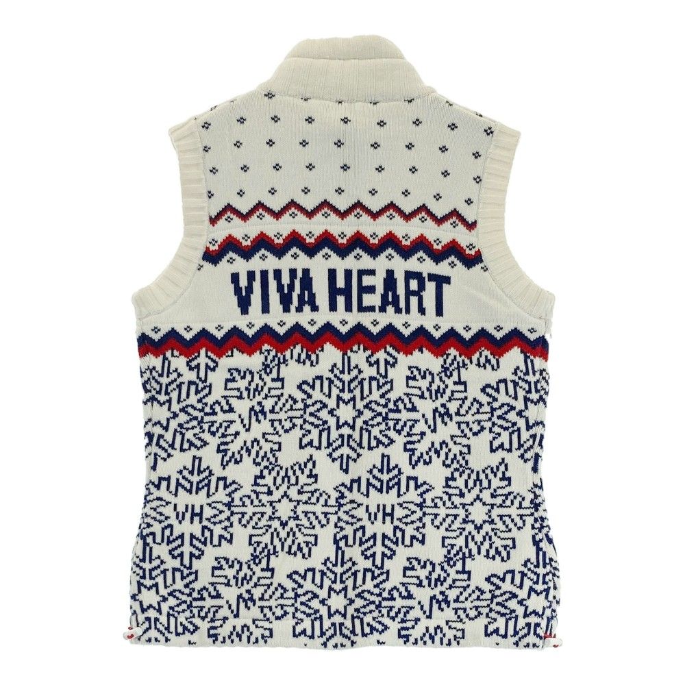 VIVA HEART ビバハート ニットベスト ネイビー系 ゴルフウェア