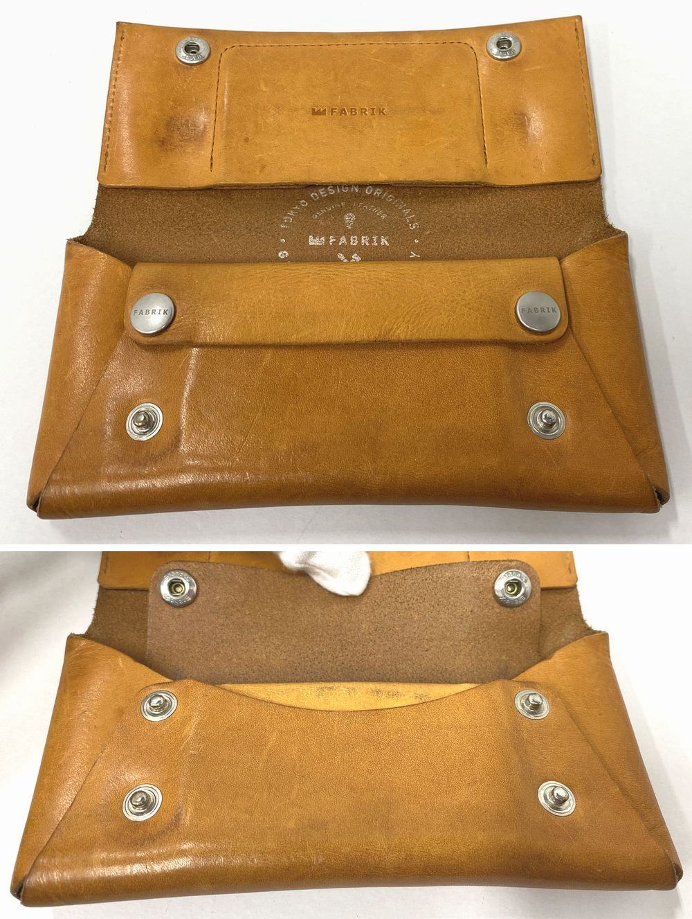 FABRIK/ファブリック　コンパクト設計の長財布　LONG WALLET / CAMEL キャメル　メンズ 小物　【中古】【76-20240902-B-186】【併売商品】