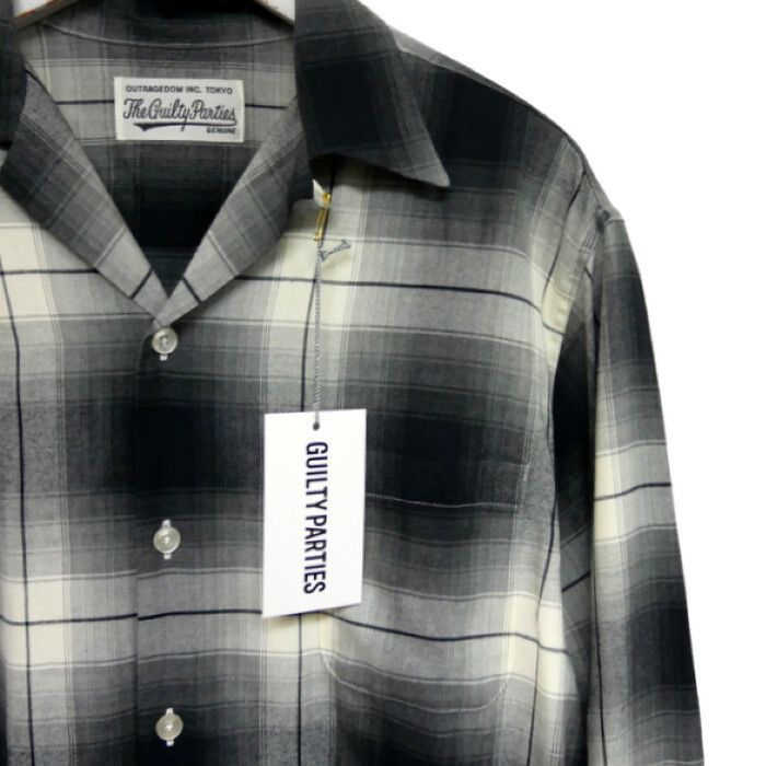 WACKO MARIA ワコマリア 国内正規 23AW OMBRE CHECK OPEN COLLAR SHIRT