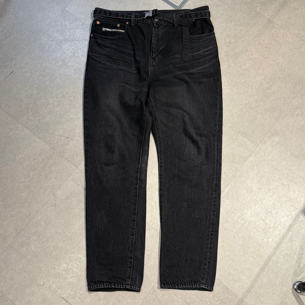 sacai サカイ 23SS Belred Denim Pants デニムパンツ SCM-082 ブラック size 3 表参道A06
