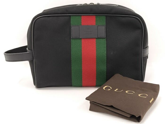 GUCCI セカンドバッグ シェリーライン キャンバス ブラック 630916