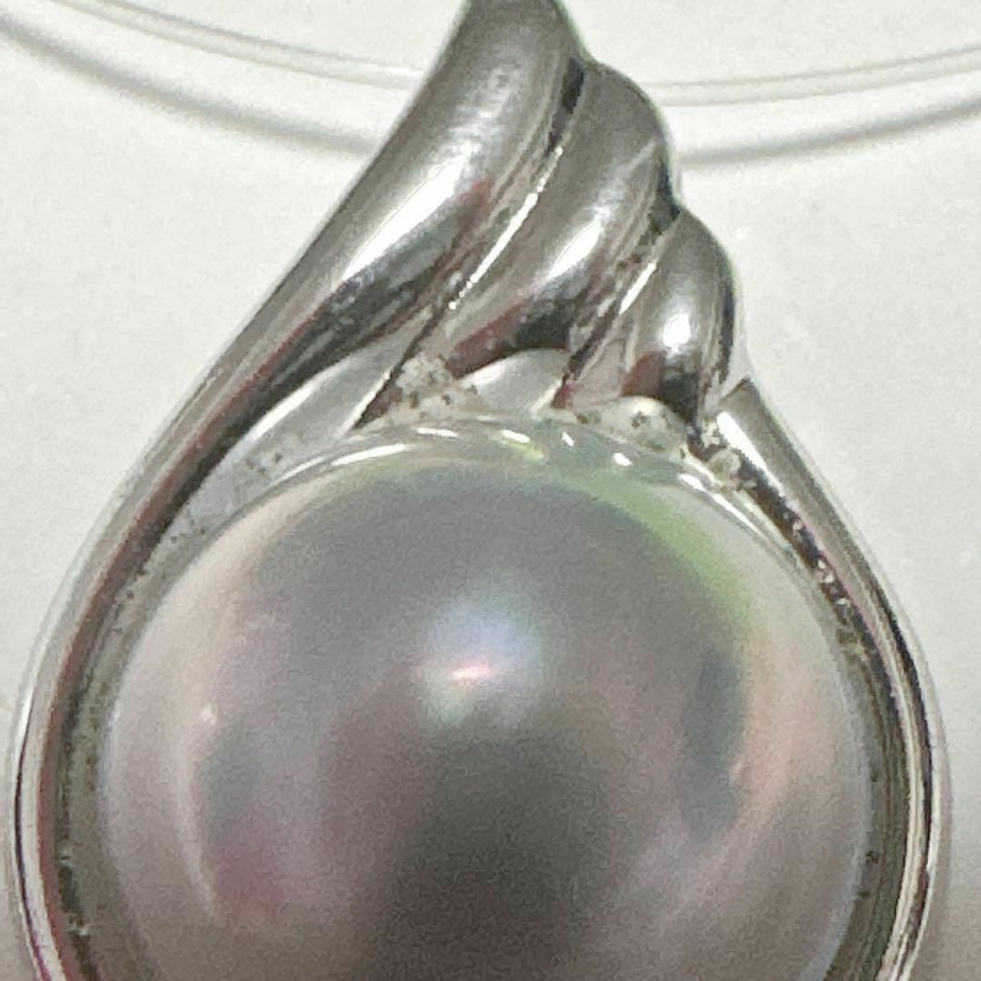 TASAKI タサキ ペントップ チャーム シルバー マベパール約13.3mm 