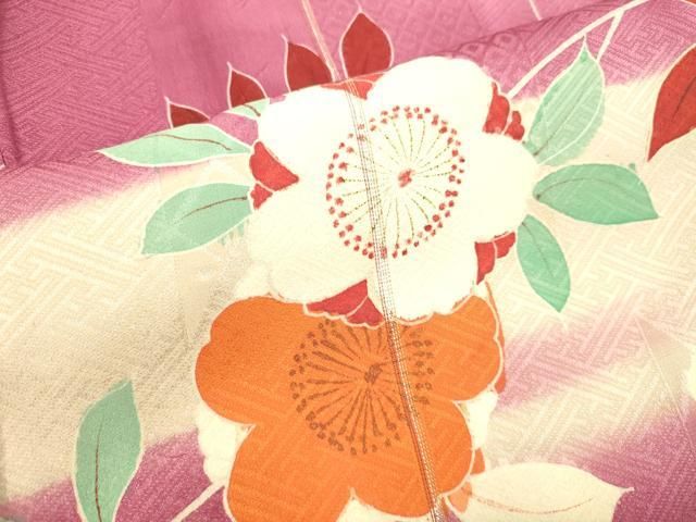 吉祥柄♪ 正絹　訪問着 平和屋着物○訪問着 吉祥花文 乱菊 暈し染め 金彩 正絹 逸品