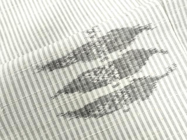 平和屋着物▽本場大島紬 単衣 7マルキ 色紙地紙文 正絹 逸品