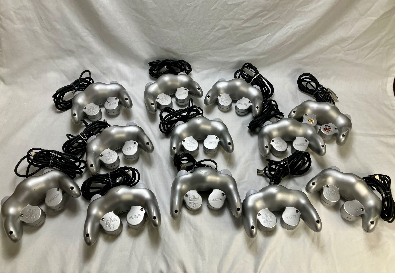 質Banana 動作 品 任天堂 ゲームキューブコントローラー DOL-003 純正 GCコン シルバー 12個