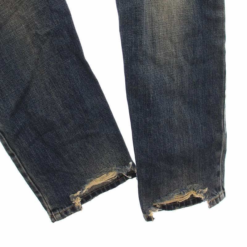 バルマン BALMAIN デニムパンツ ジーンズ ダメージ加工 W28 インディゴ