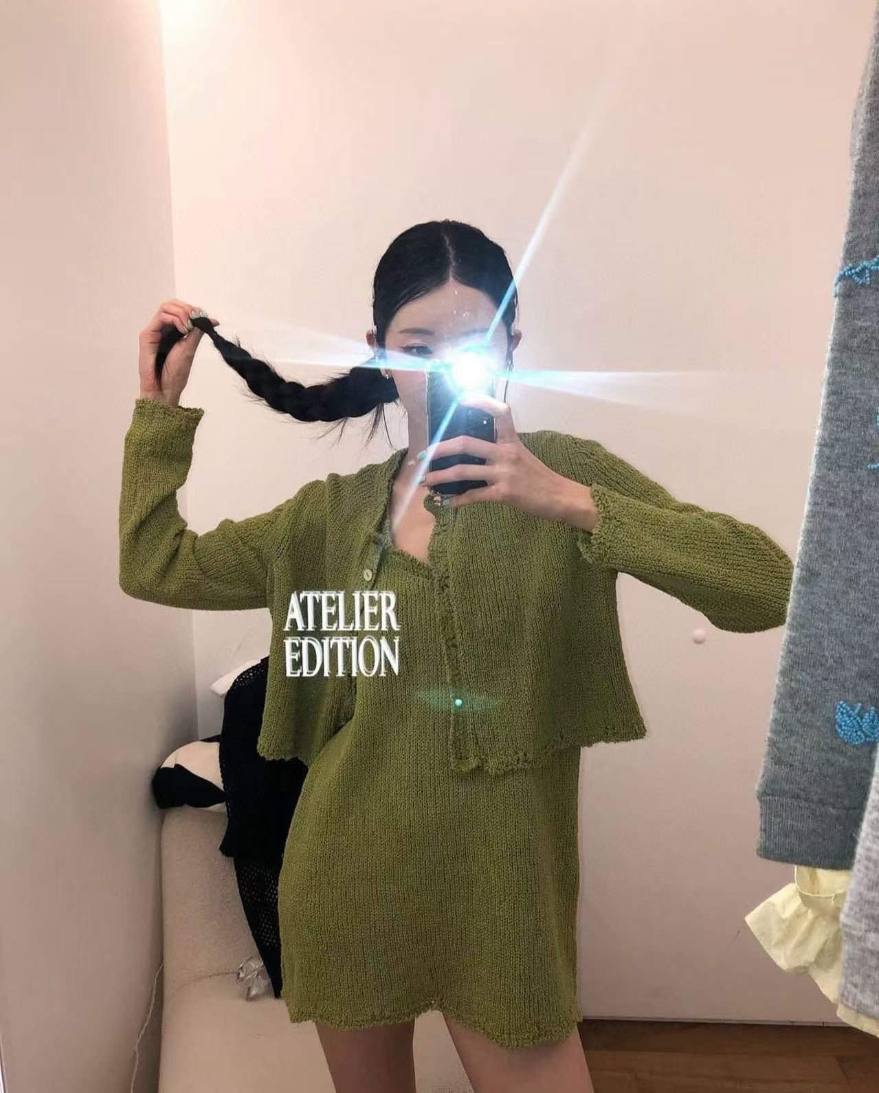 韓国 Atelier Edition 25SS / Cotton Roving Knit カーディガン